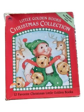 Little Golden Books Christmas Collection - Red Holiday Book Set for Kids